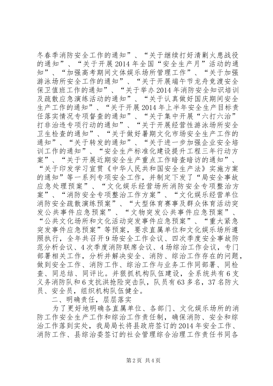 县科技文体局安全生产工作总结报告_第2页