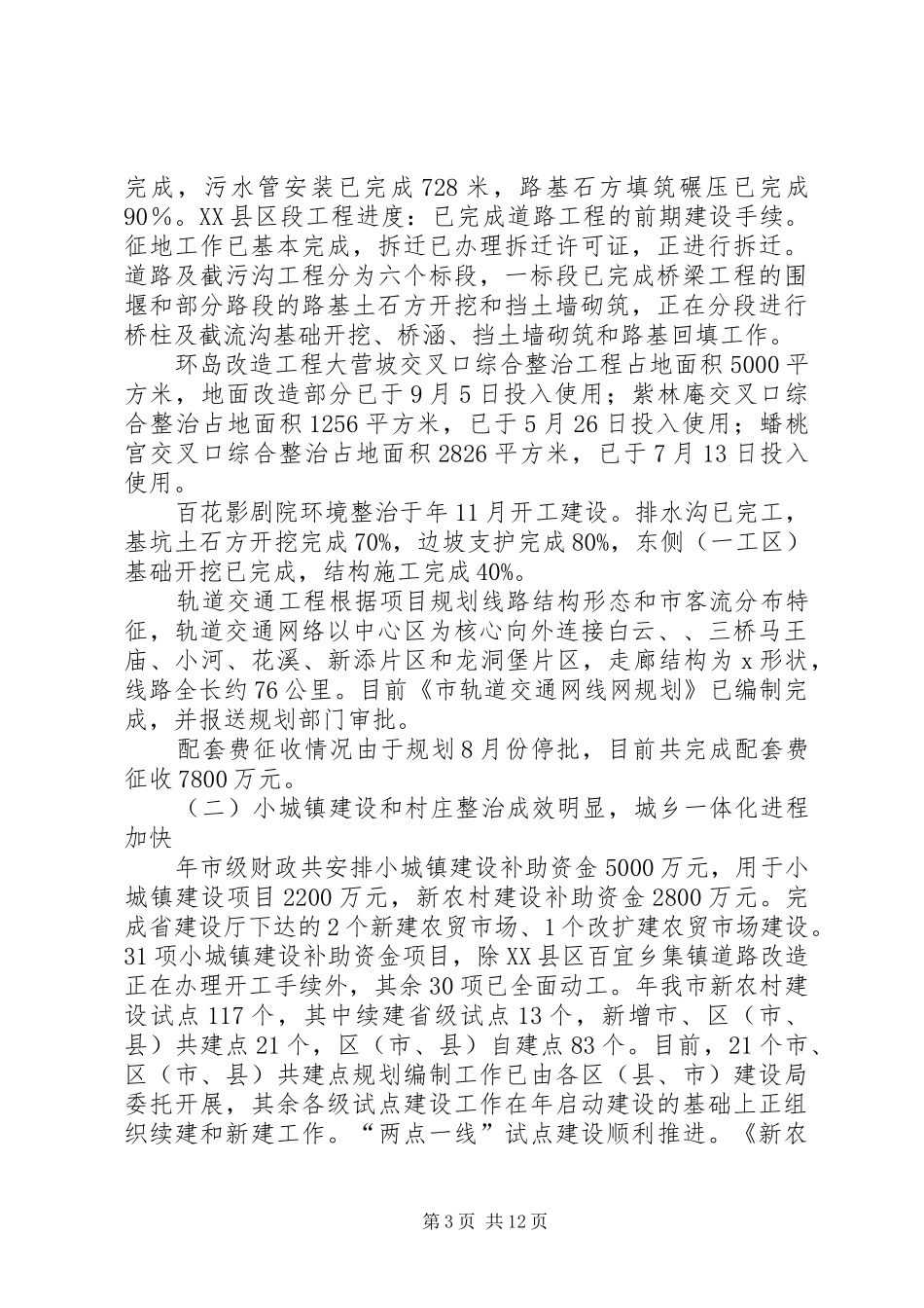 市建设局XX年工作小结_第3页