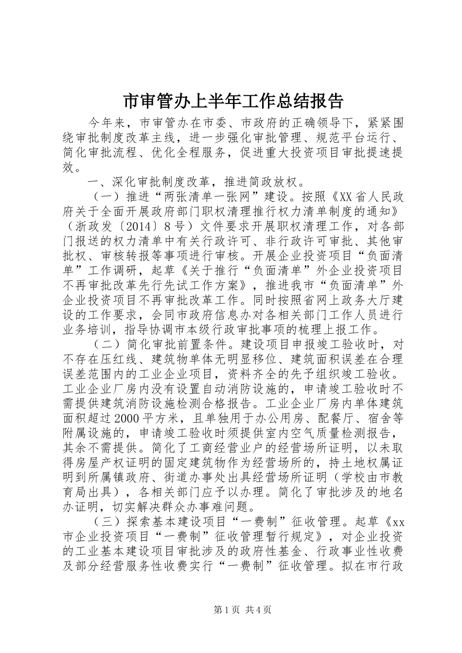 市审管办上半年工作总结报告_第1页