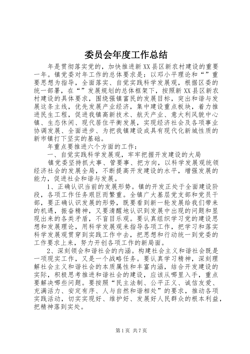委员会年度工作总结_第1页