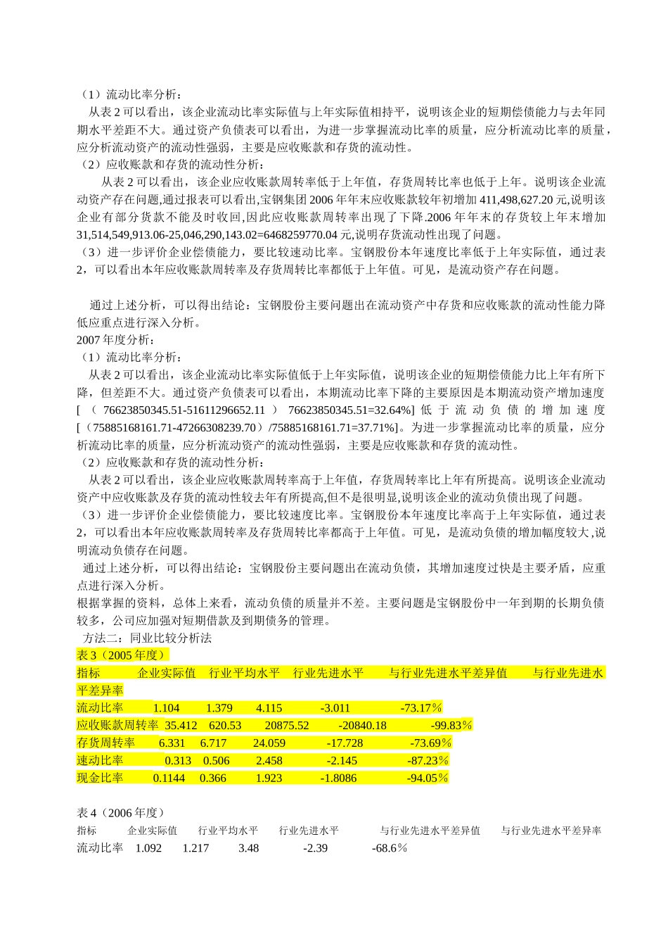财务报表分析 宝钢一_第3页