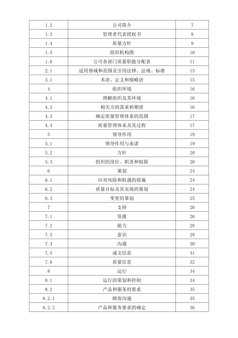 GJB_9001C_质量手册_第3页