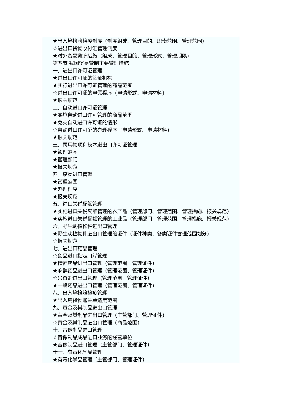 报关员资格全国统一考试大纲_第3页