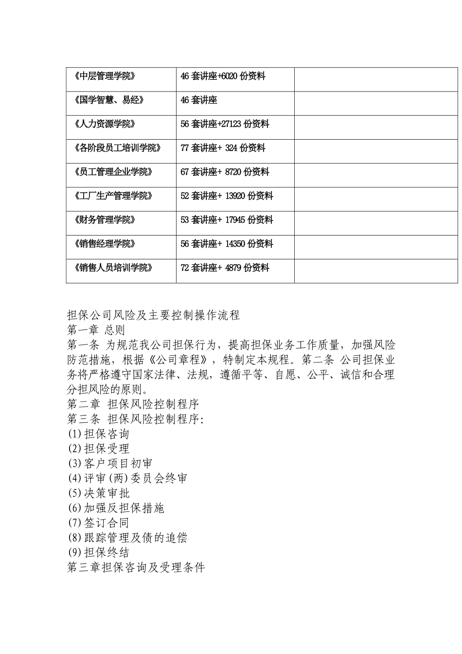 担保公司风险及其主要控制操作流程_第3页