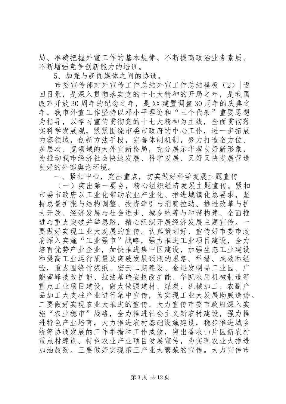 外宣工作总结模板4篇_第3页