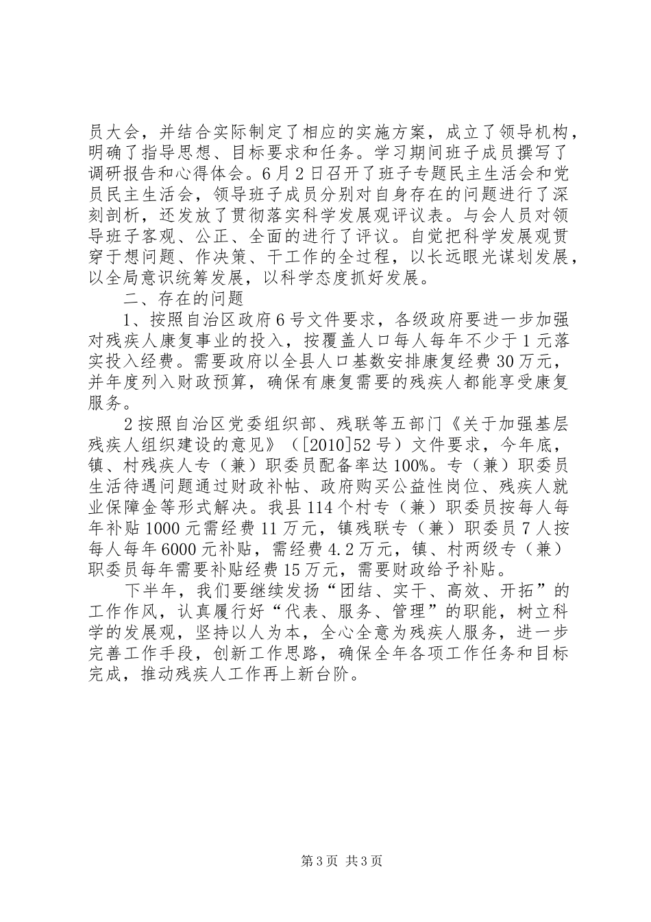 县残联上半年的工作总结模板_第3页