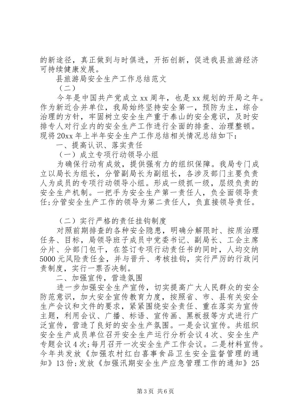 县旅游局安全生产工作总结范文_第3页