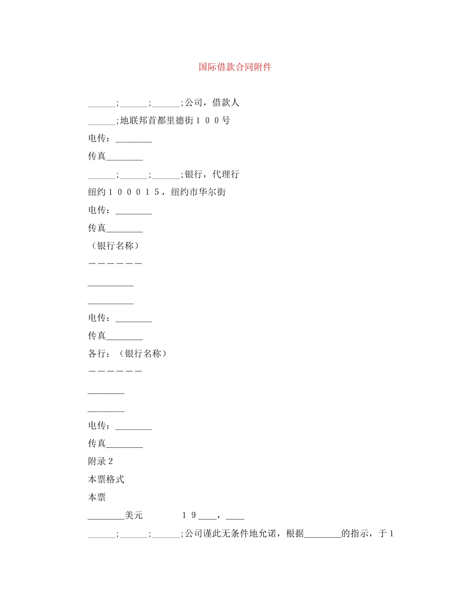 国际借款合同附件_第1页