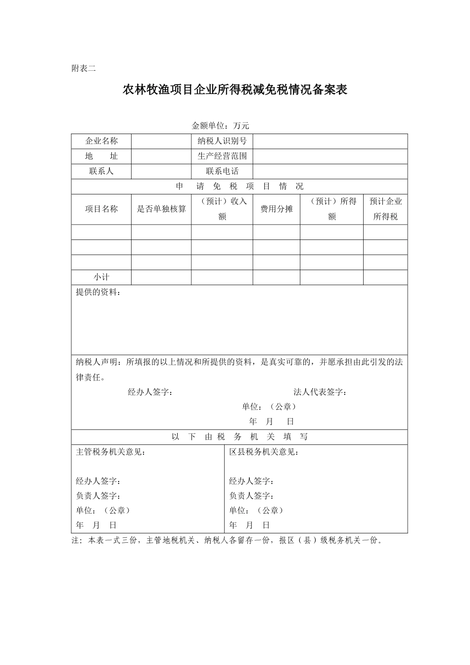 减免税备案表-附表一（一）：国家重点扶持的高新技_第3页
