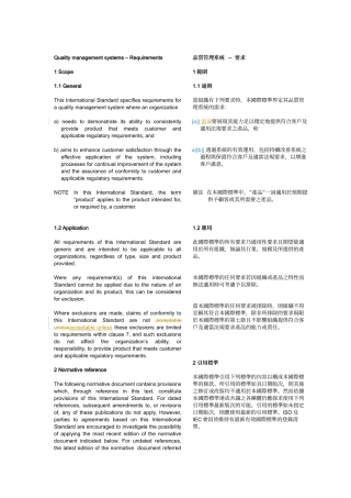 品质管理系统要求
