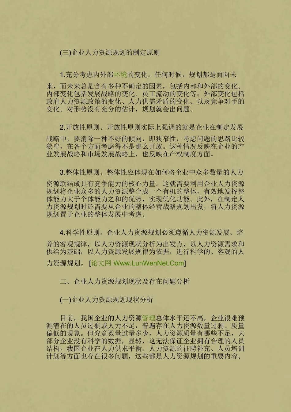 企业人力资源规划存在的问题及对策95538_第2页