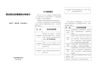 交通运输业和部分现代服务业营改增实施指引