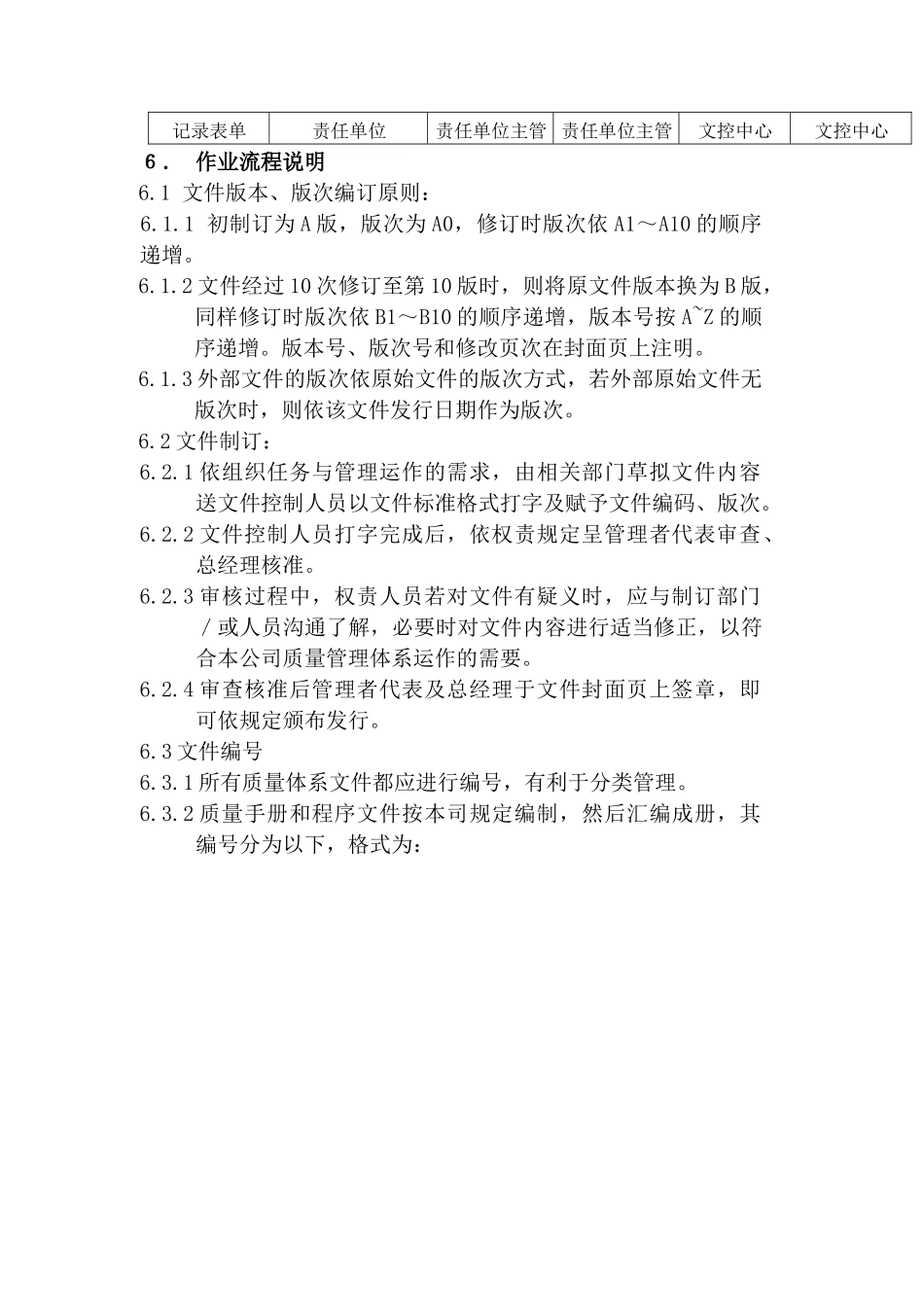 品质管理表格-文件和质量记录控制程序_第3页