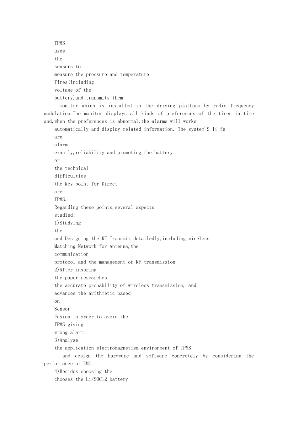汽车轮胎压力与温度监测预警系统的研究(预警算法 模型？)97950_第2页