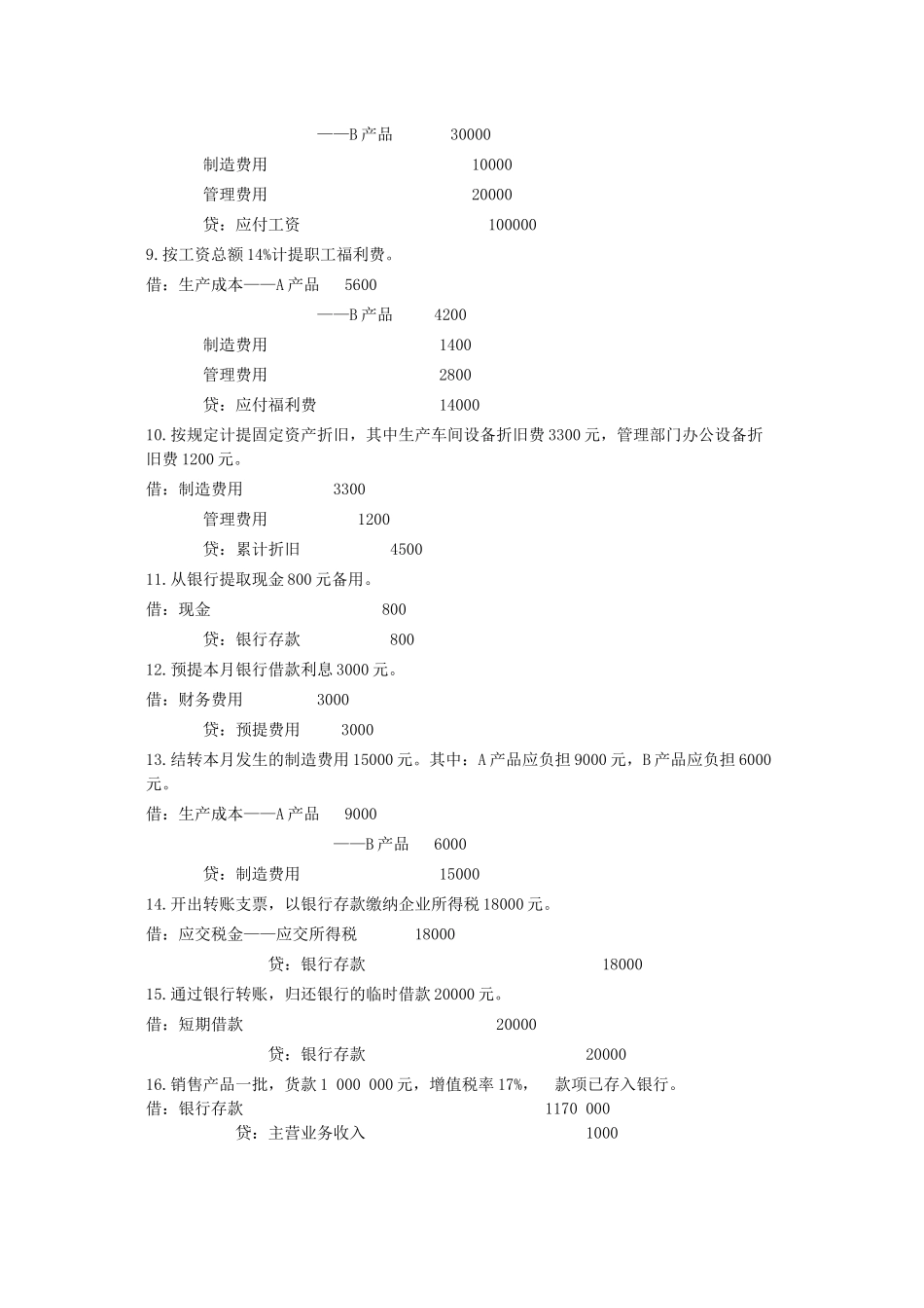 基础会计分录大全1_第2页
