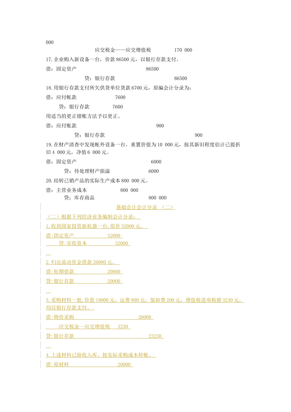 基础会计分录大全1_第3页