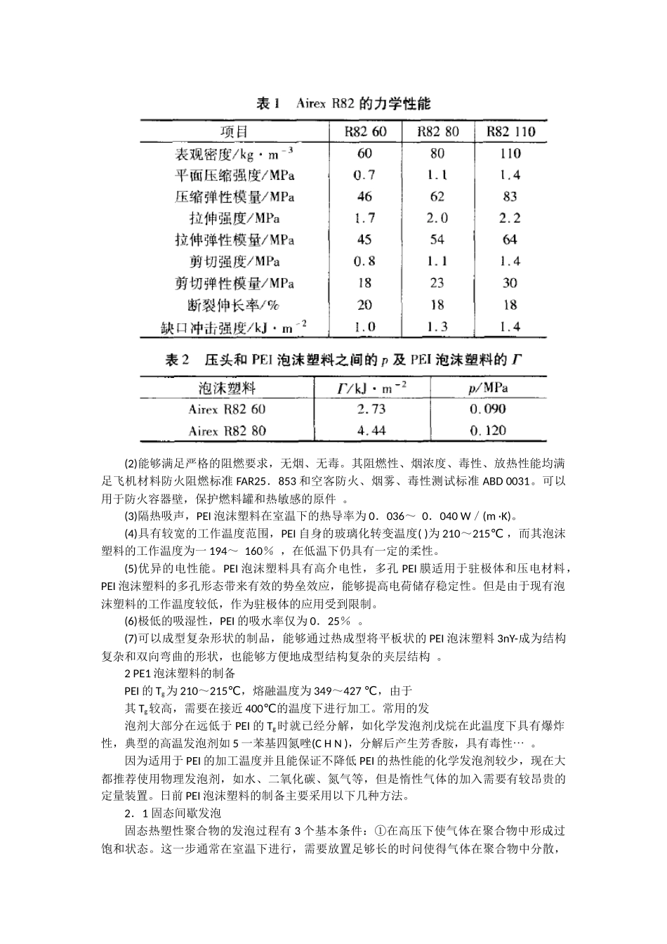 聚醚酰亚胺泡沫塑料的研究进展_第2页