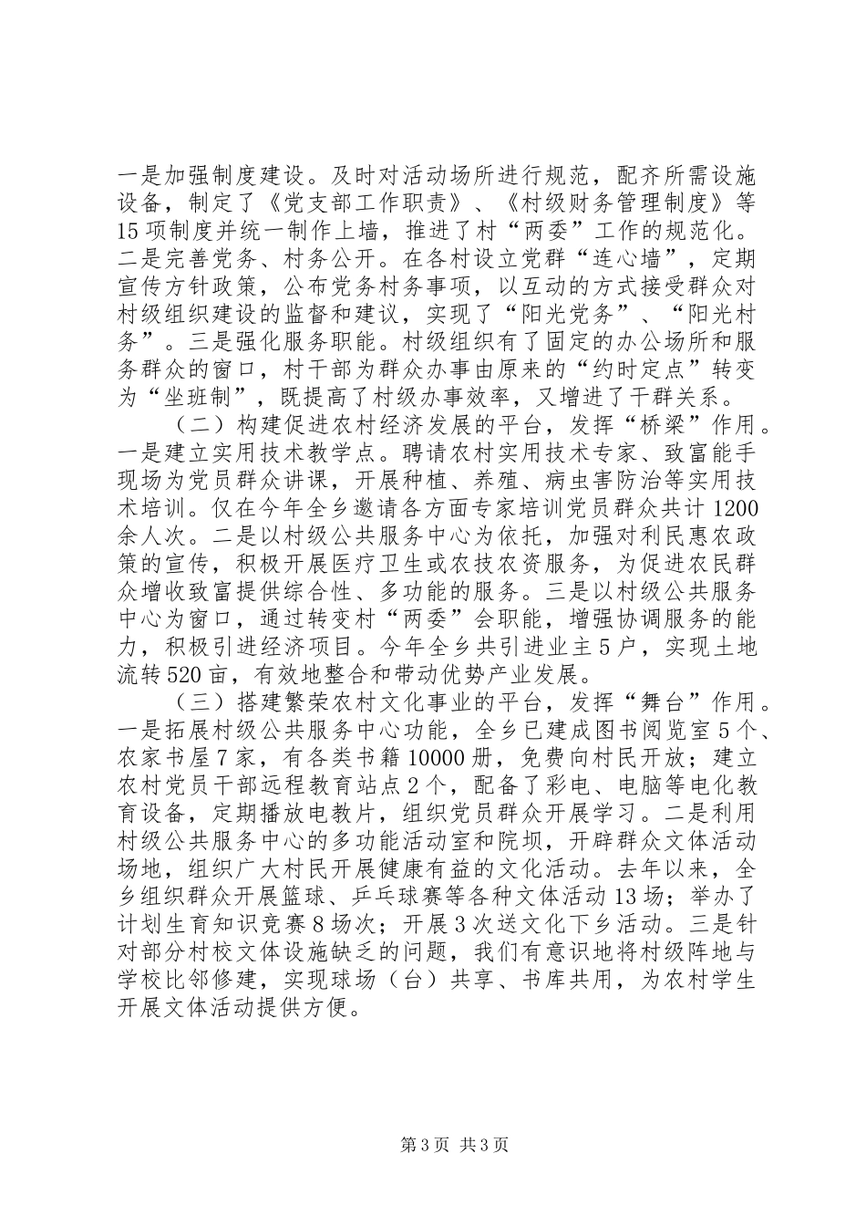 村级公共服务建设报告_第3页