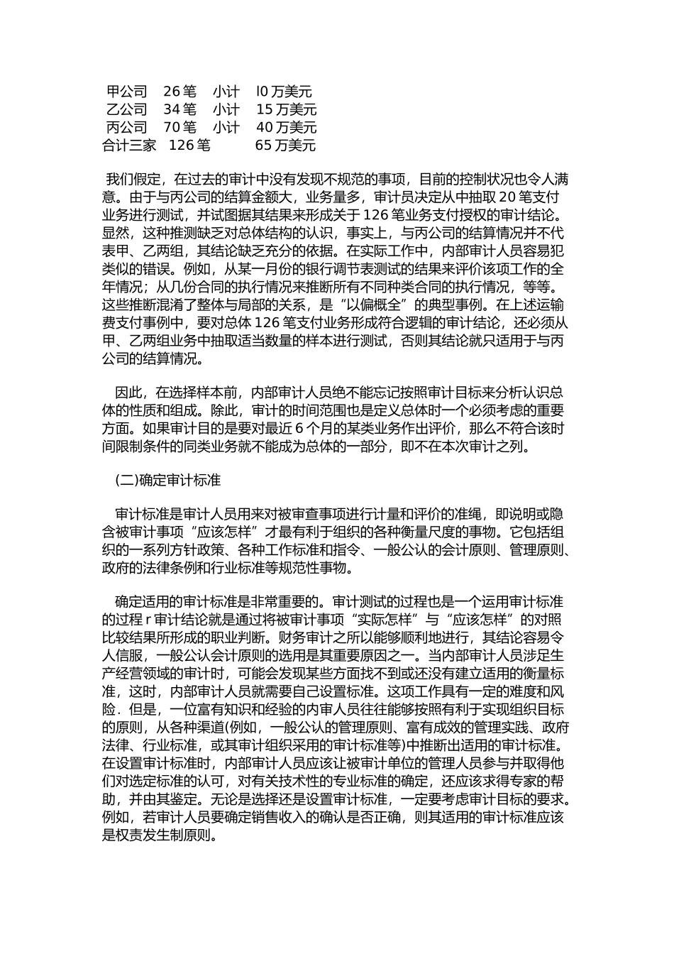 美国现代企业内部审计 现场审计(范例)_第3页