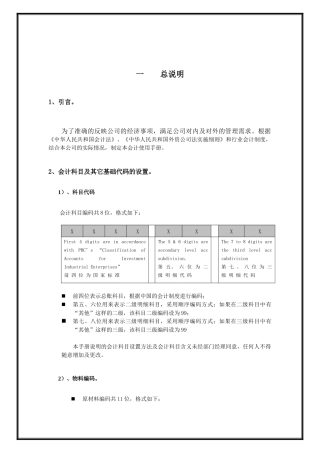 会计科目使用说明