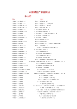 某银行广东省网点