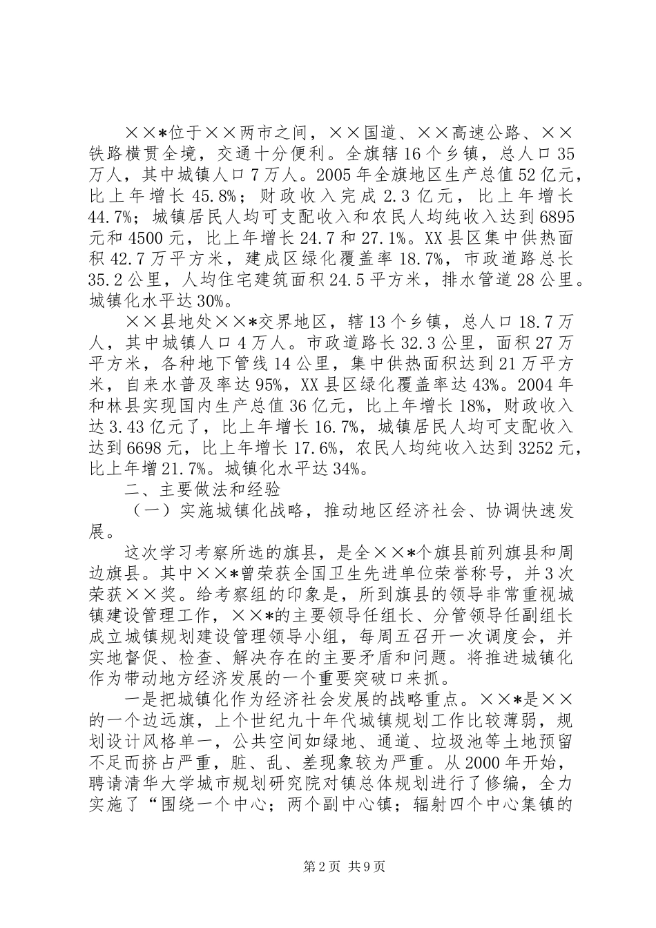 城建学习考察组考察报告_第2页