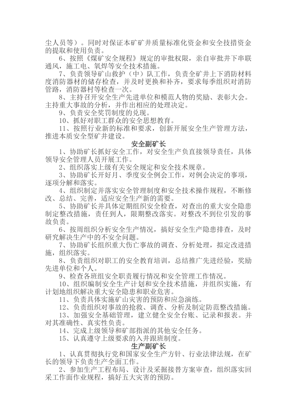金盾煤矿安全生产责任制3_第2页