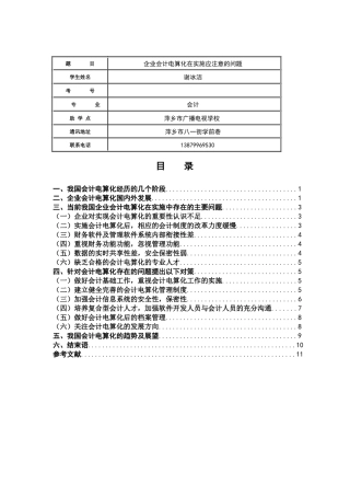 企业会计电算化在实施中应注意的问题2
