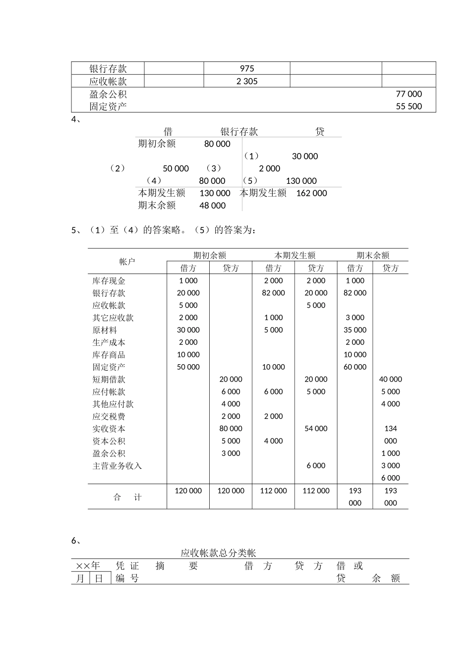 会计学原理课后练习题答案_第3页