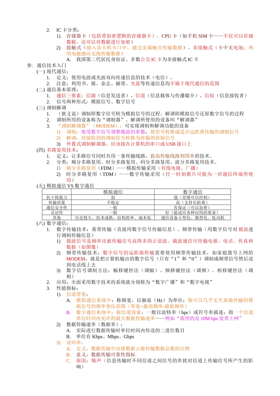 浓缩知识点--计算机专转本理论部分_第2页