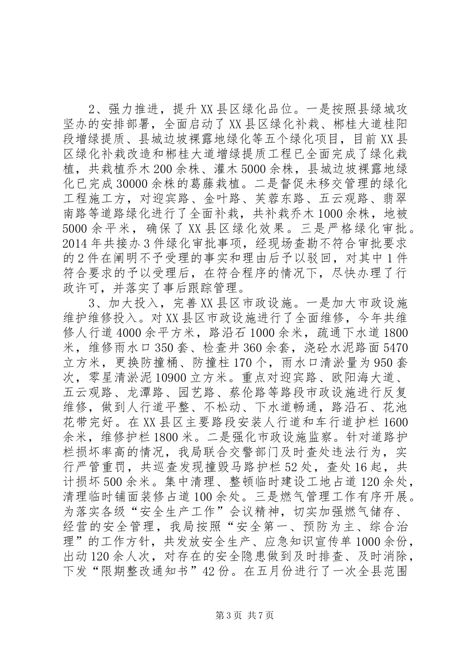 XX年城管局市政管理工作汇报_第3页