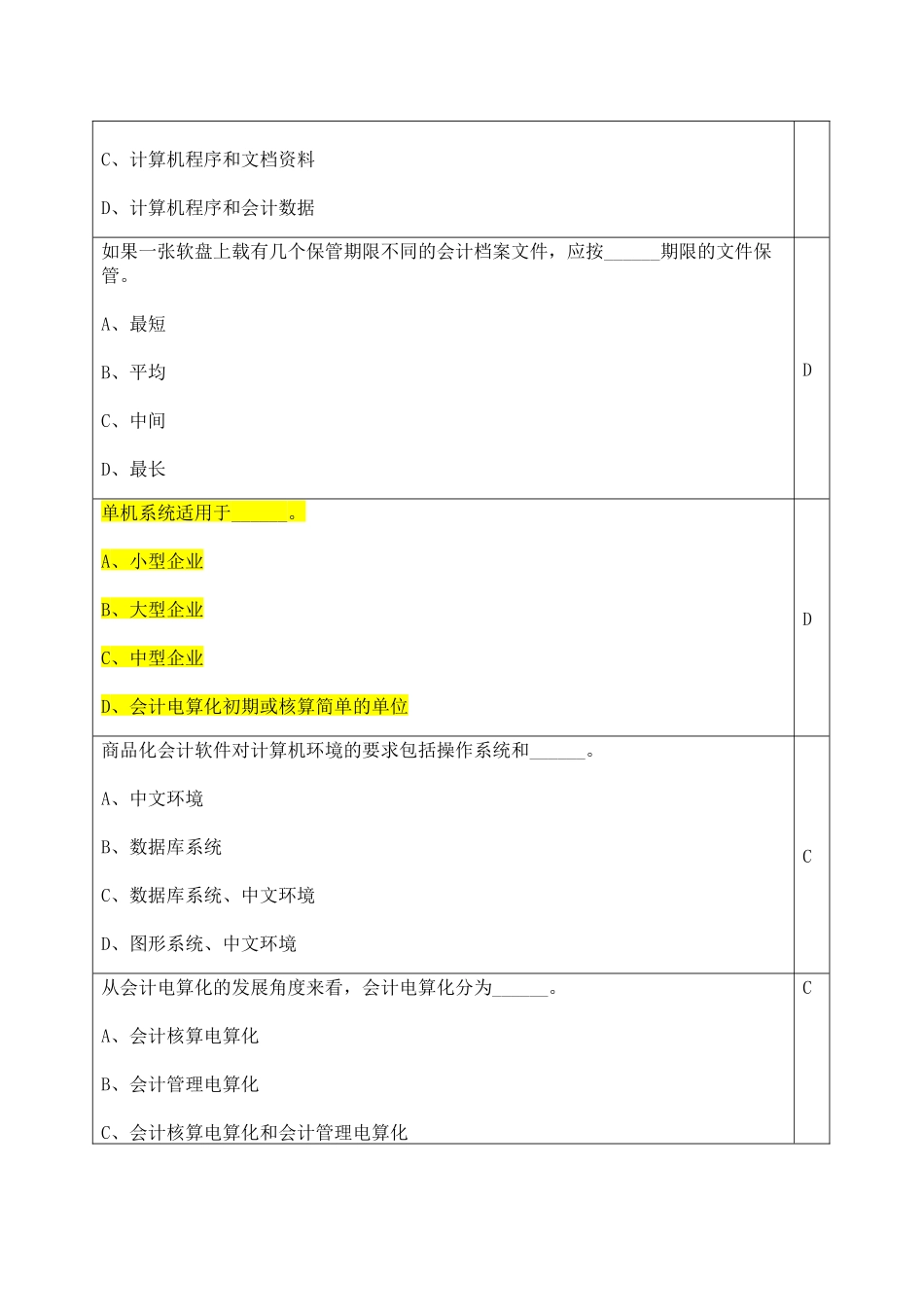 会计电算化题库全选_第3页