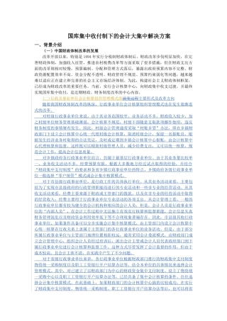 会计集中管理系统报告