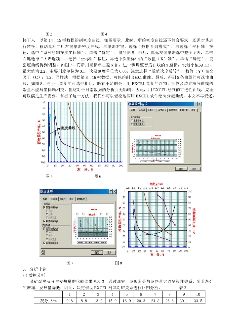 用EXCEL软件进行选煤曲线绘制及分析计算_第3页