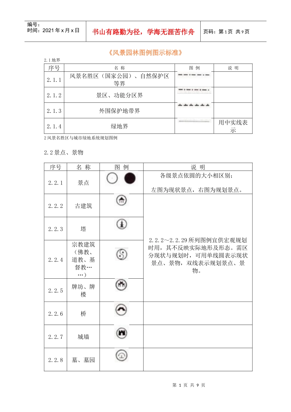 课程设计一风景园林图例图示标准_第1页