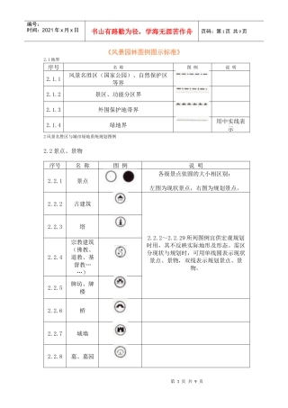 课程设计一风景园林图例图示标准