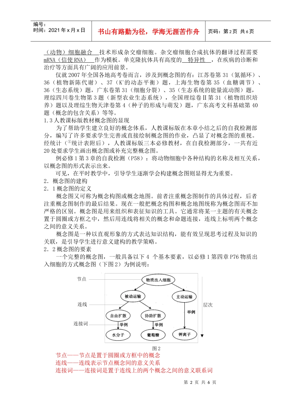 高中生物学概念图的初步研究与应用_第2页