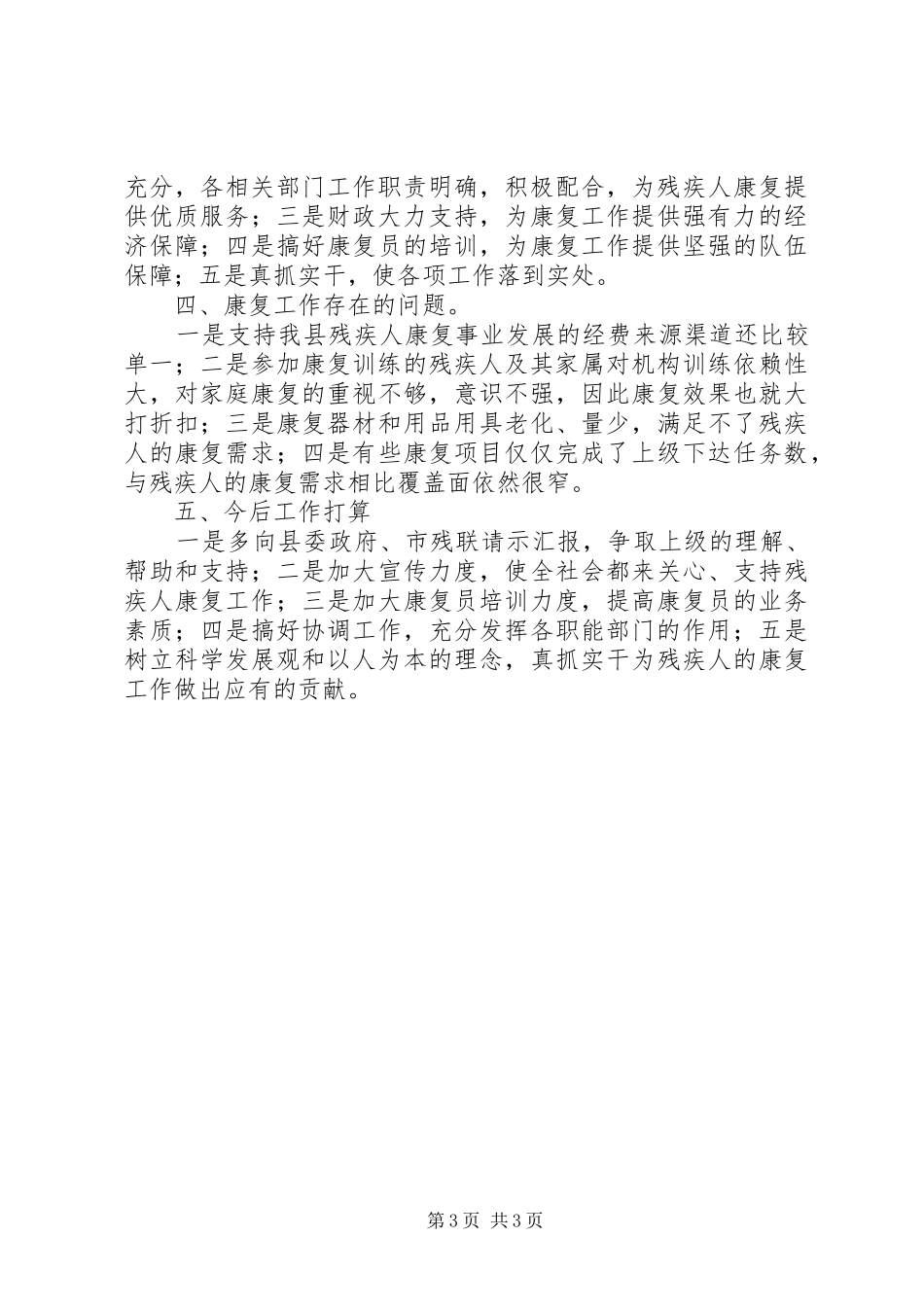 残疾人康复目标完成情况自查报告_第3页