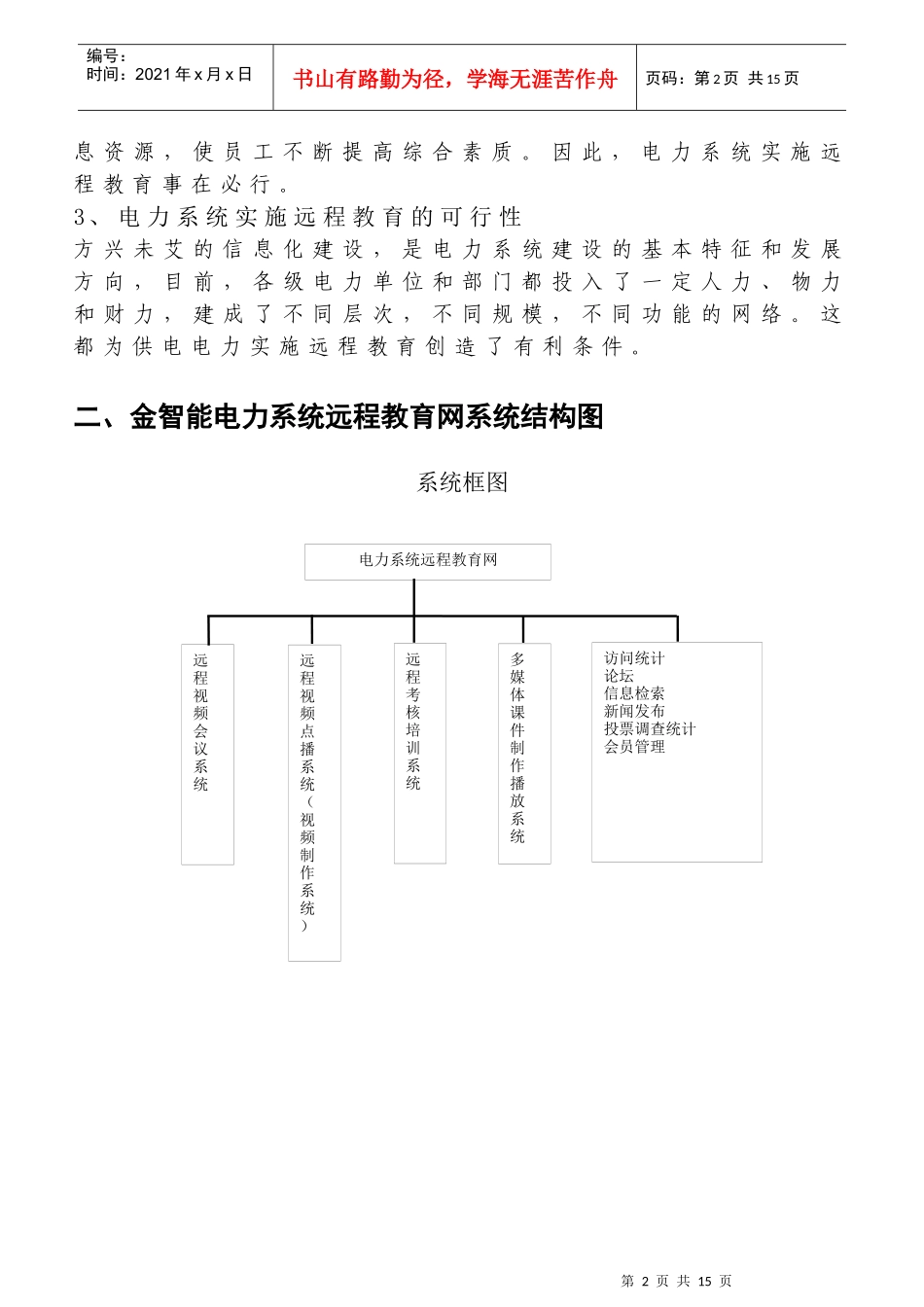 金智能电力系统远程教育培训网方案简介_第2页