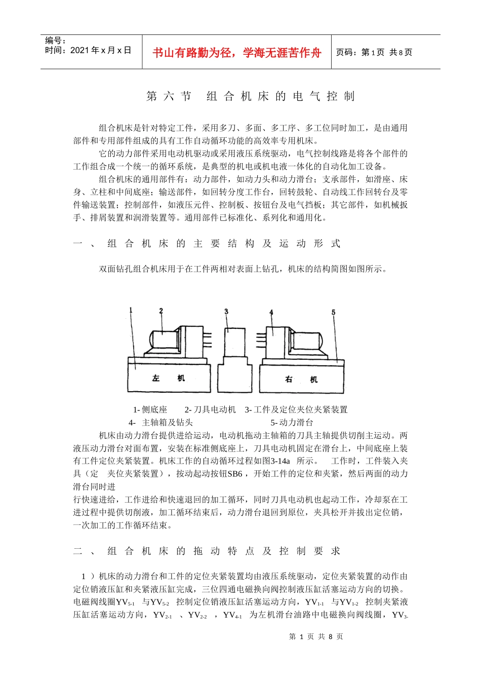 组合机床的电气控制_第1页
