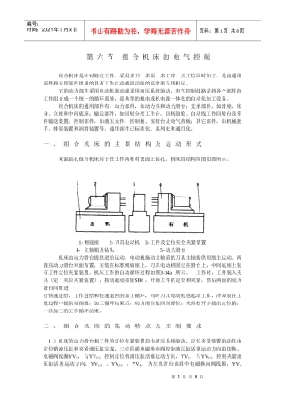组合机床的电气控制