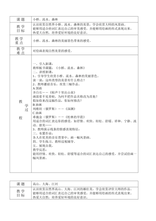 岭南版四年级全册美术教学设计