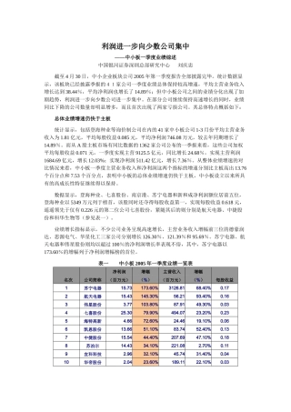 利润进一步向少数公司集中