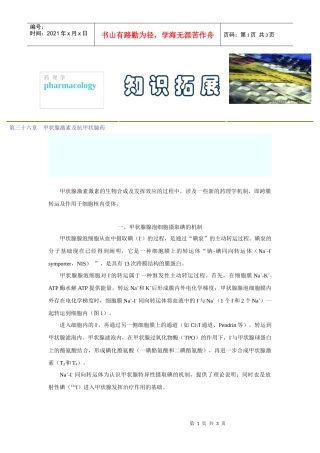 第三十六章甲状腺激素及抗甲状腺药