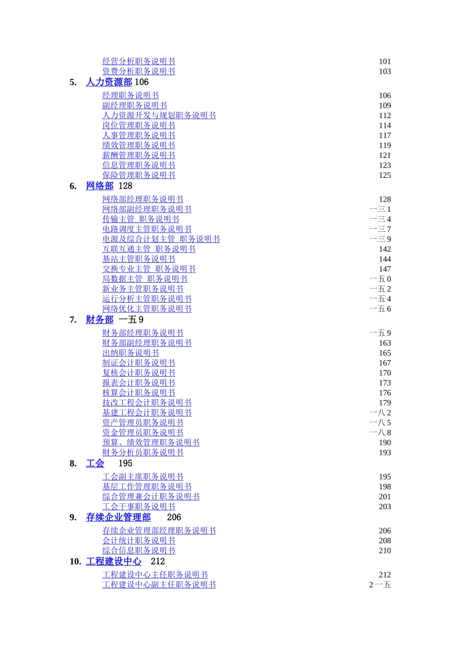 黑龙江移动通信公司职务说明书汇总_第3页