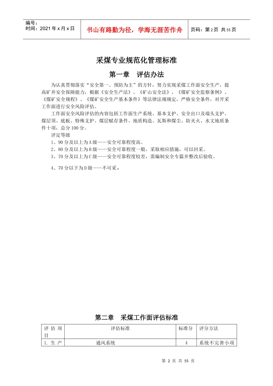 采煤专业规范化管理标准_第2页