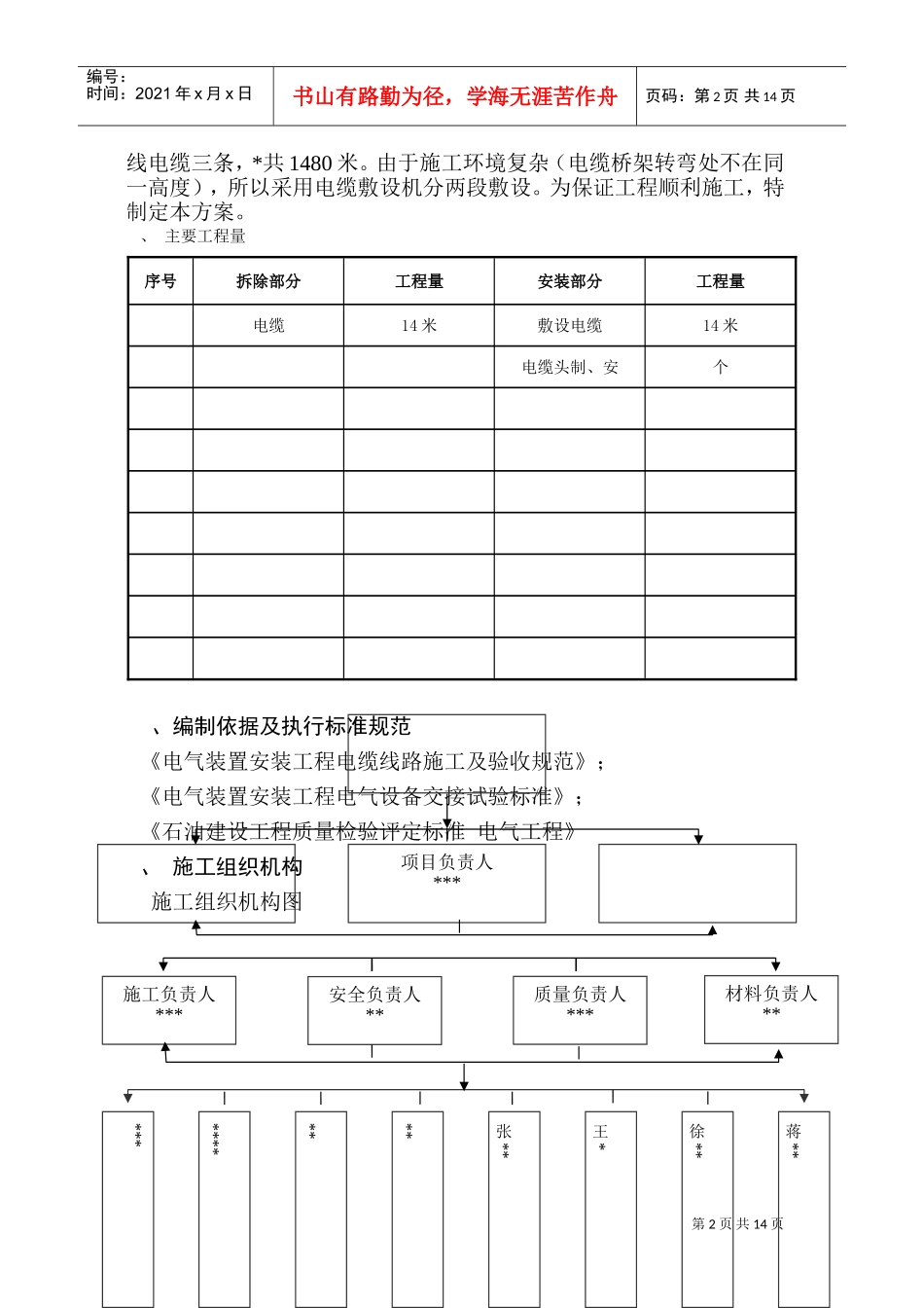 电缆更换工程施工组织设计方案(DOC18页)_第3页