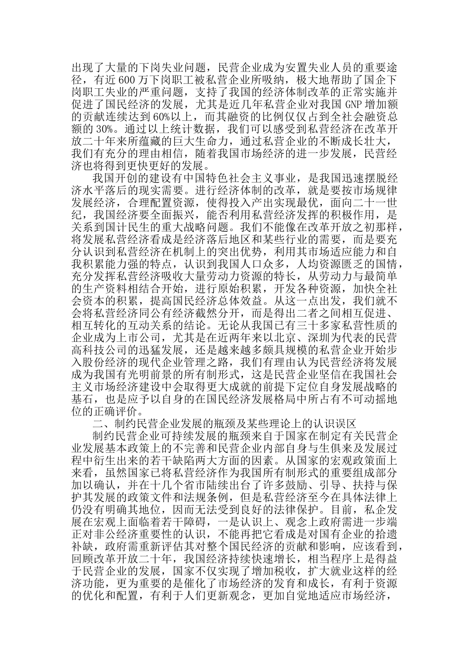 浅析民营企业面向新世纪的可持续发展战略_第2页