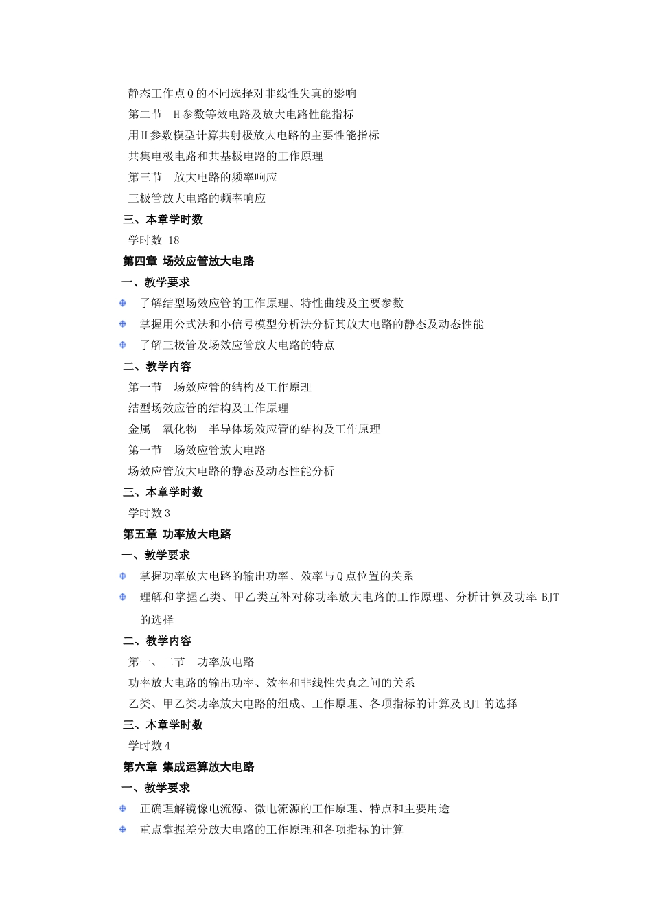 模拟电子技术基础课程教学大纲_第3页