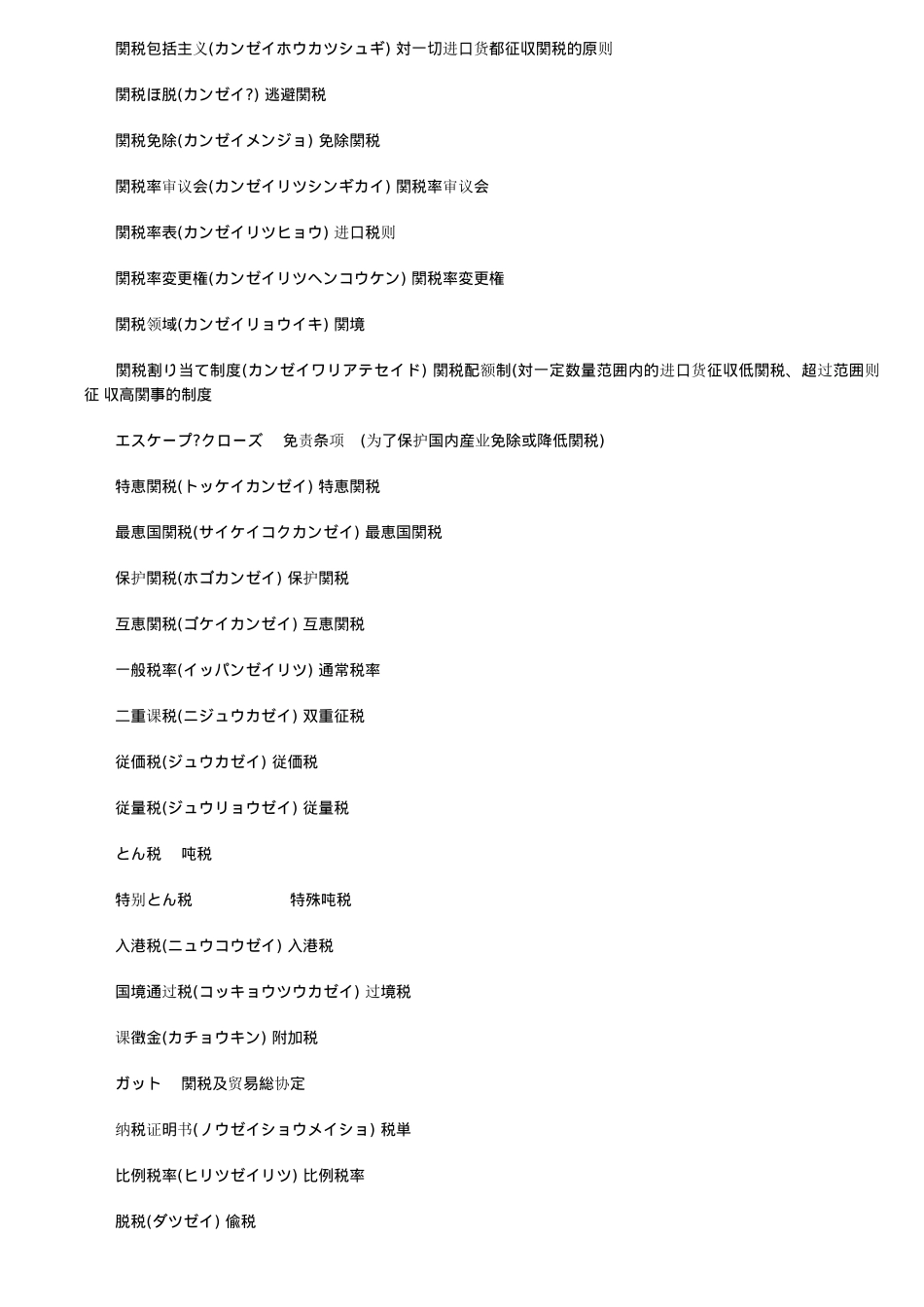进出口报关、贸易常用日语词汇收集_第3页